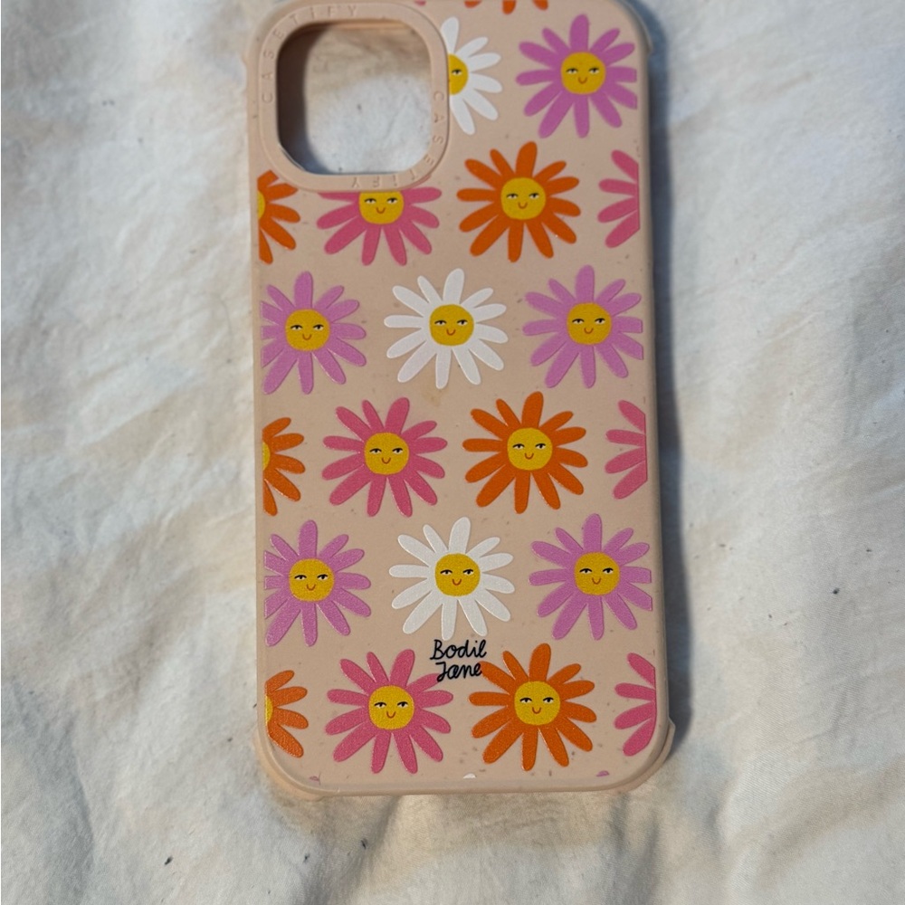Casetify Floral iPhone Case Retro Pink Orange White